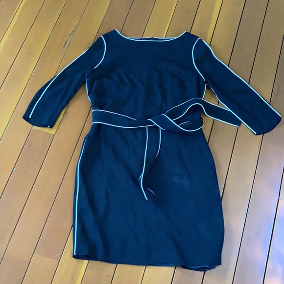 Boden Black and White Piped Stripe Kelly Dress - Picture 4 of 8